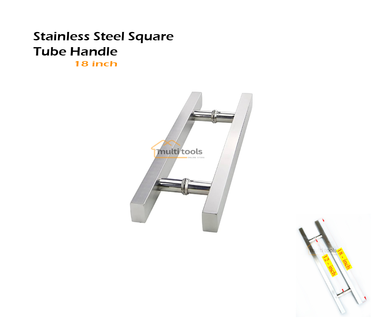 18 Inch Stainless Steel Square Tube Handle